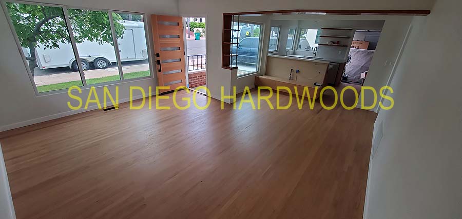 Hardwood floor refinishing and restoration in San Diego — project photo