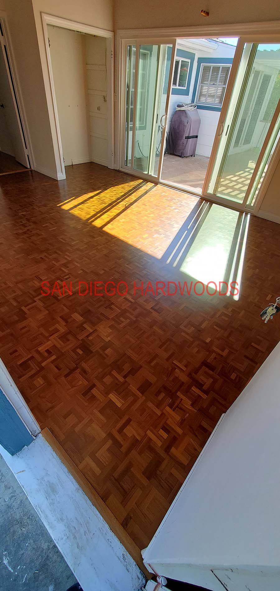 Hardwood floor refinishing and restoration in San Diego — project photo