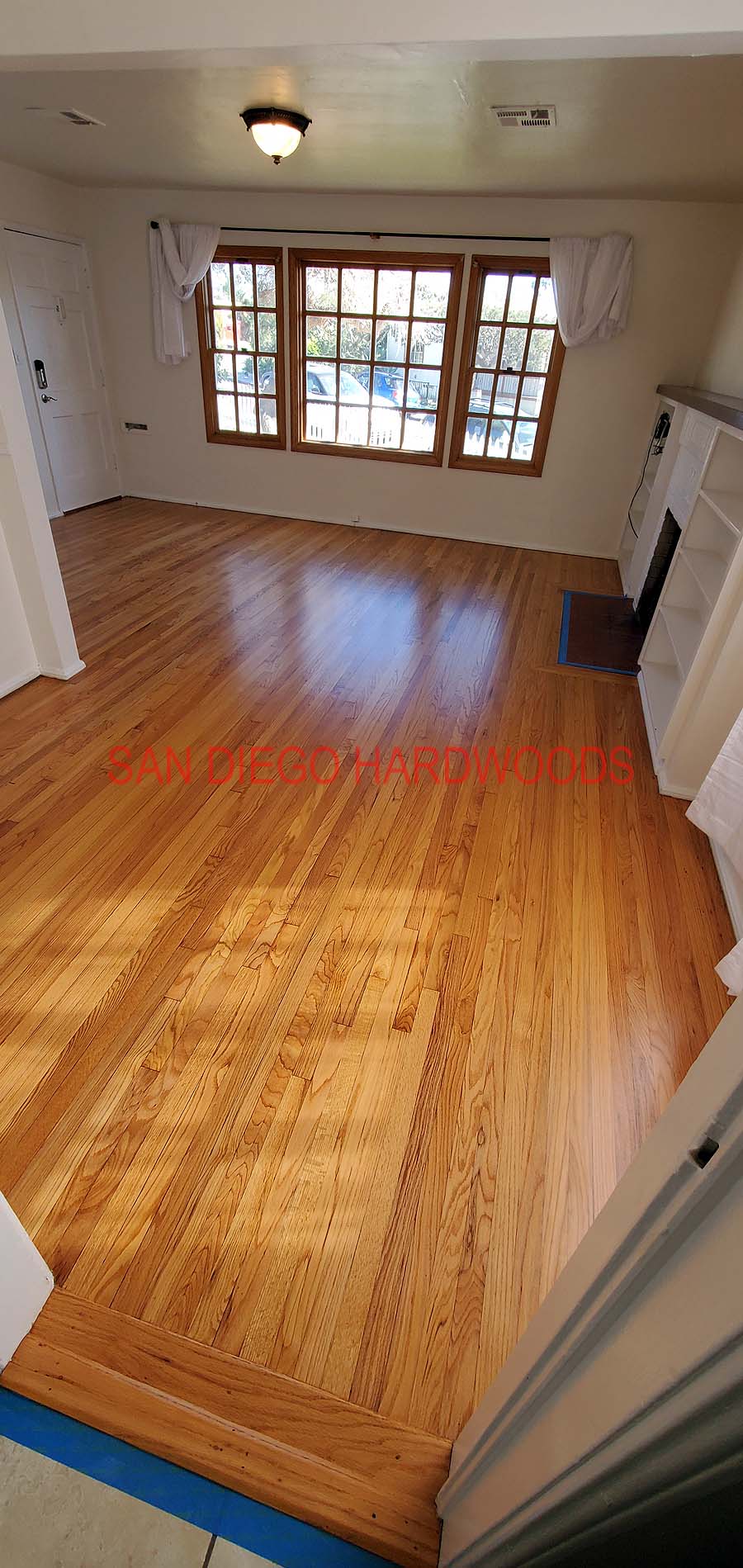 Hardwood floor refinishing and restoration in San Diego — project photo