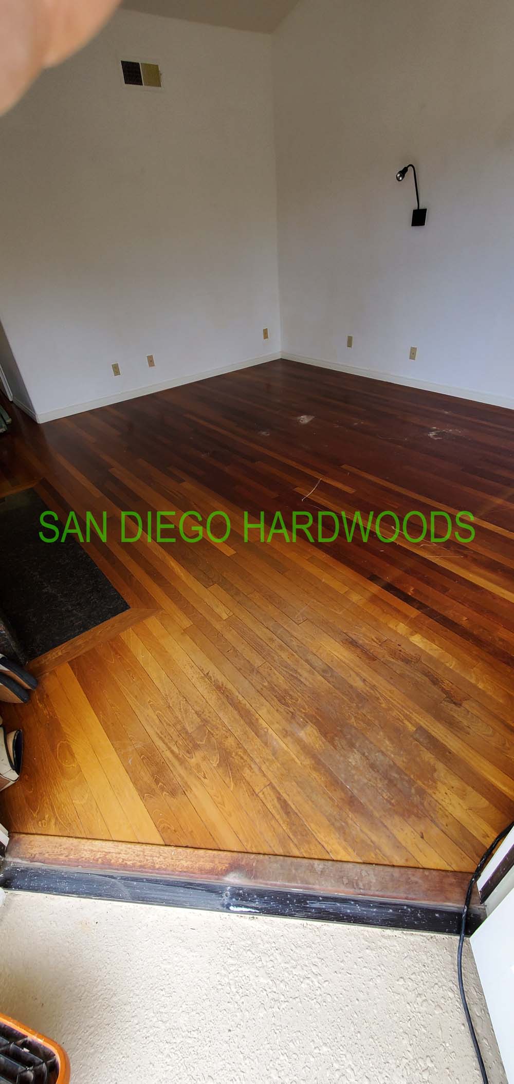Hardwood floor refinishing and restoration in San Diego — project photo