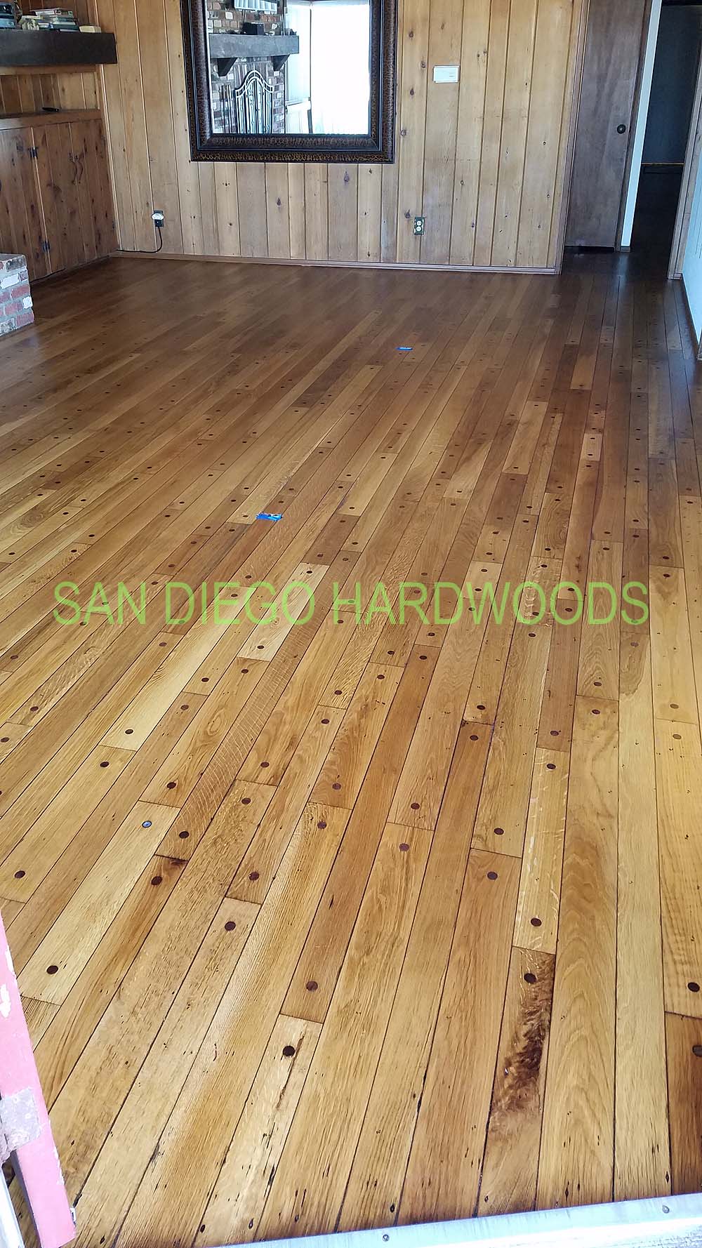 Hardwood floor refinishing and restoration in San Diego — project photo