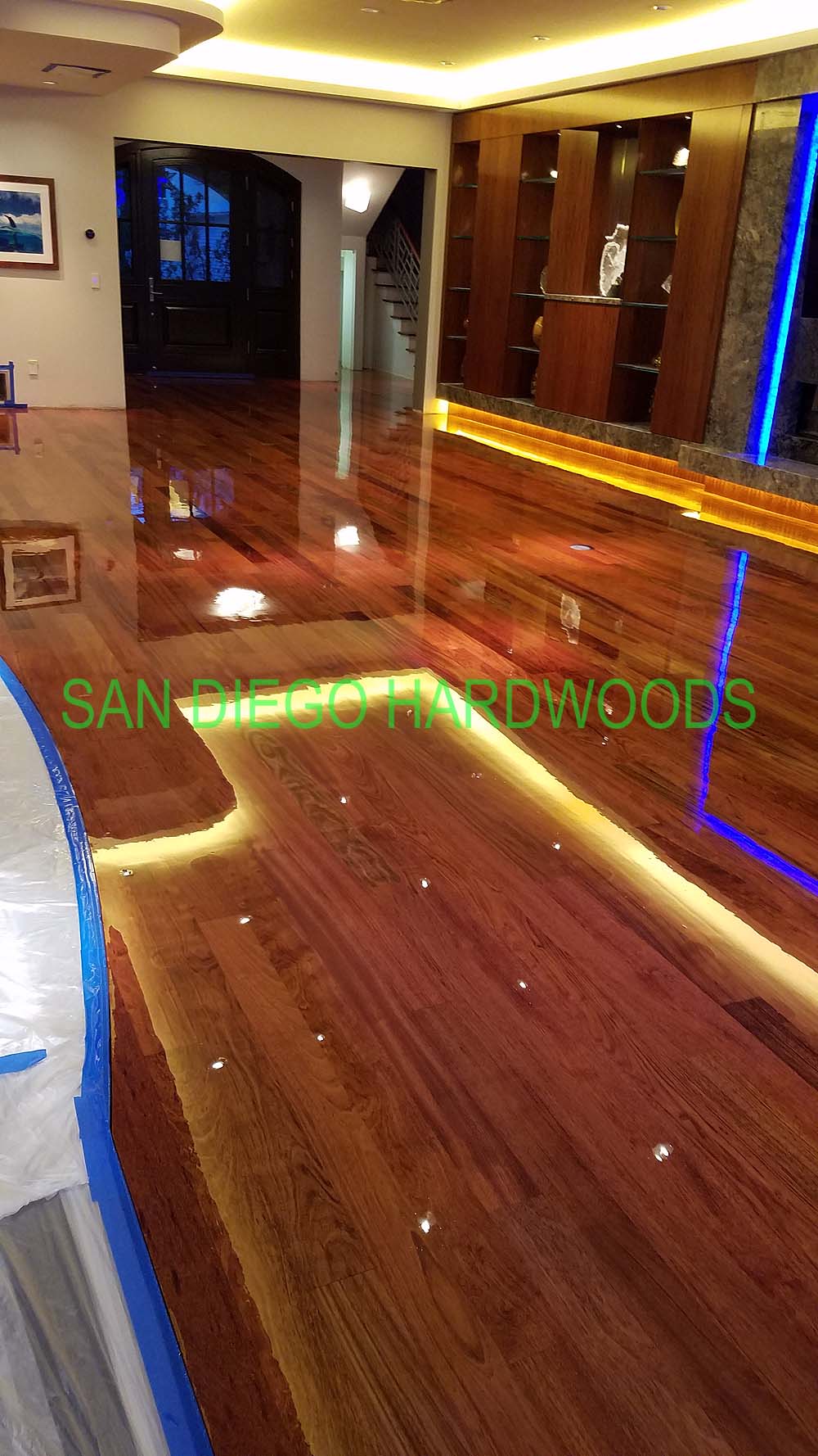 Hardwood floor refinishing and restoration in San Diego — project photo