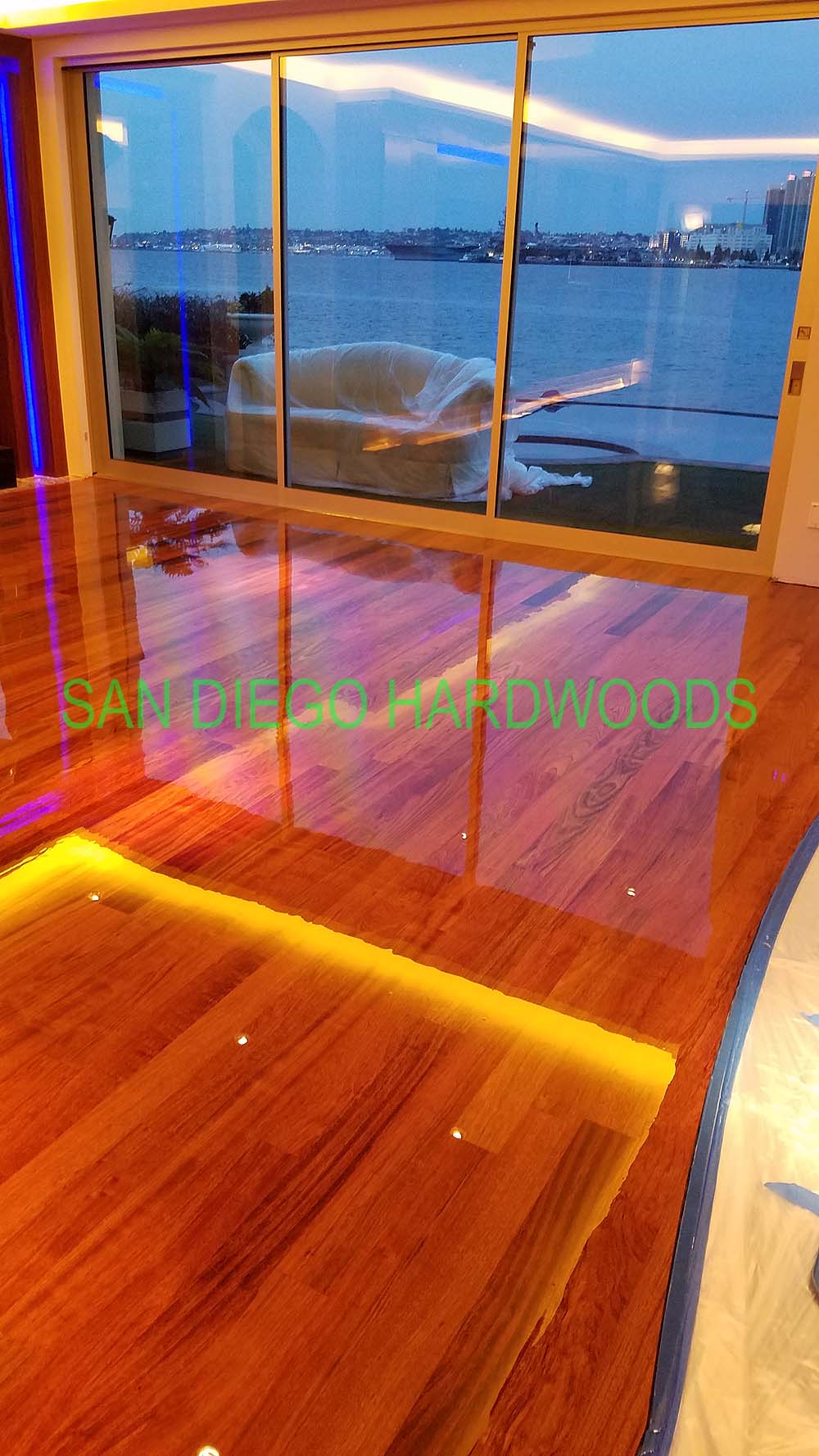 Hardwood floor refinishing and restoration in San Diego — project photo