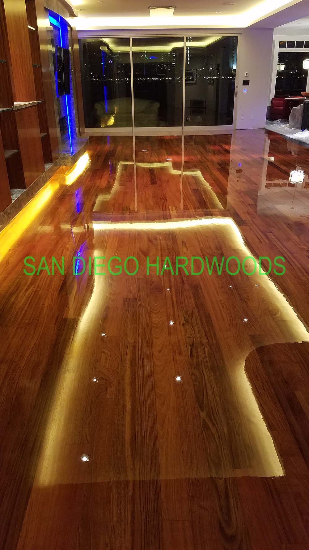 Hardwood floor refinishing and restoration in San Diego — project photo