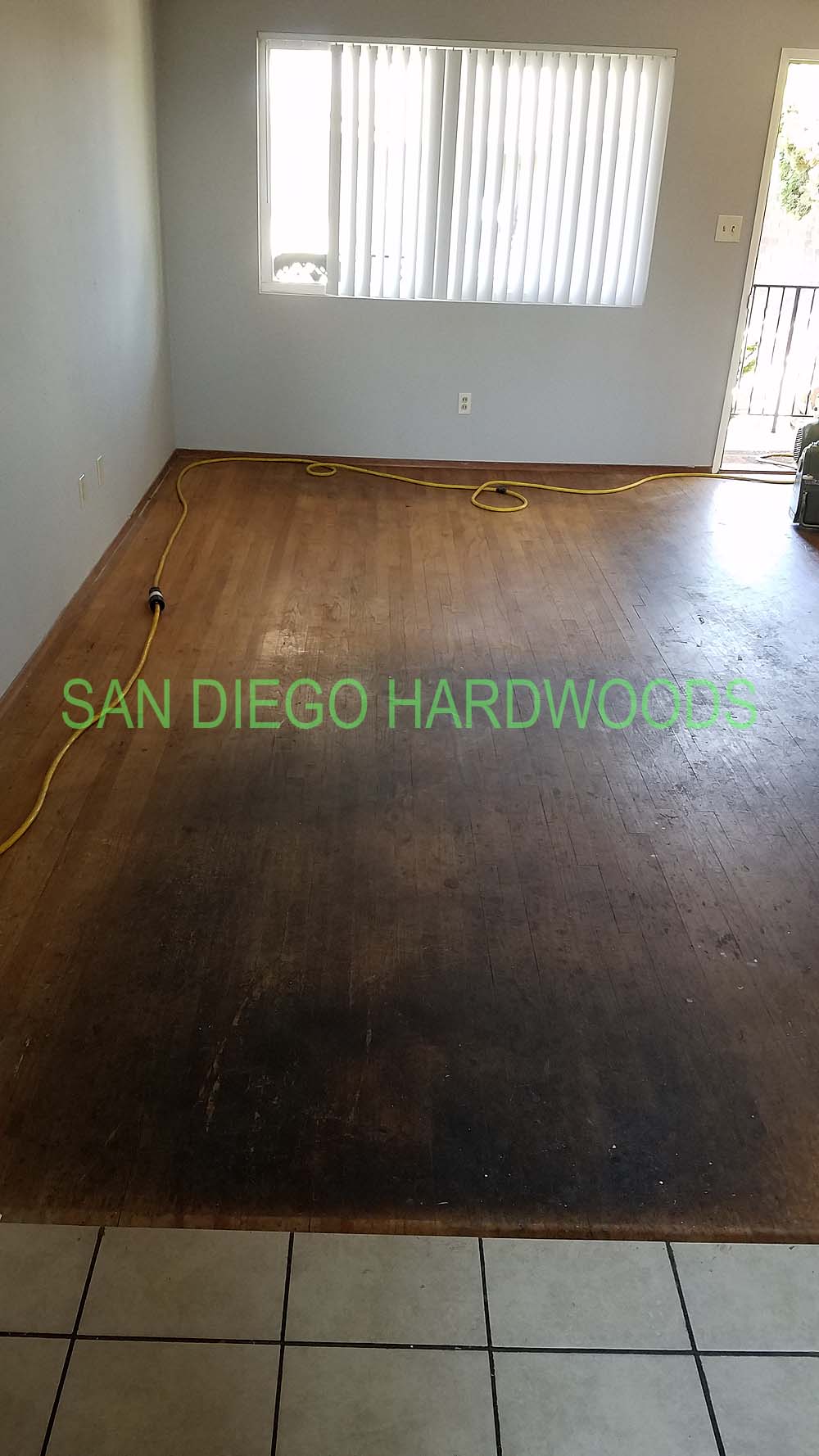 Hardwood floor refinishing and restoration in San Diego — project photo