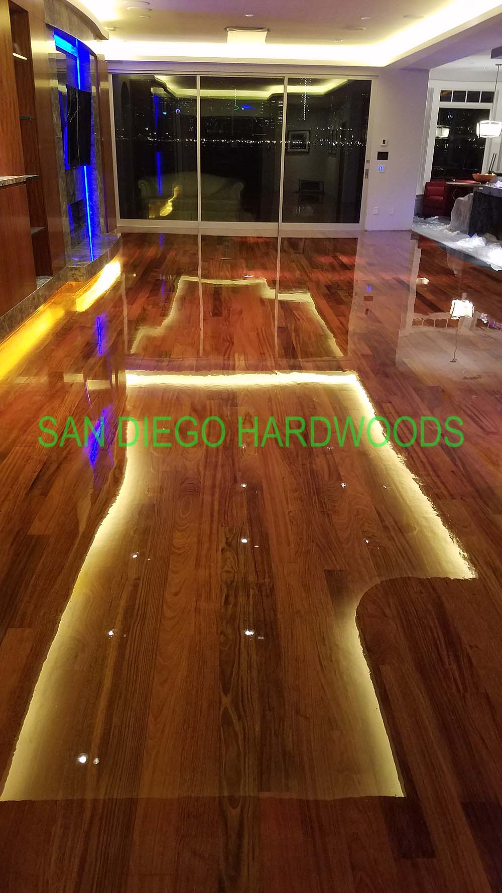 Hardwood floor refinishing and restoration in San Diego — project photo