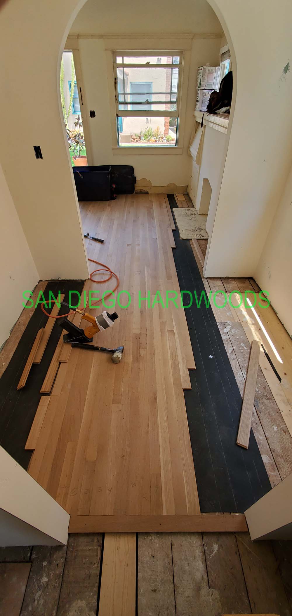 Hardwood floor refinishing and restoration in San Diego — project photo