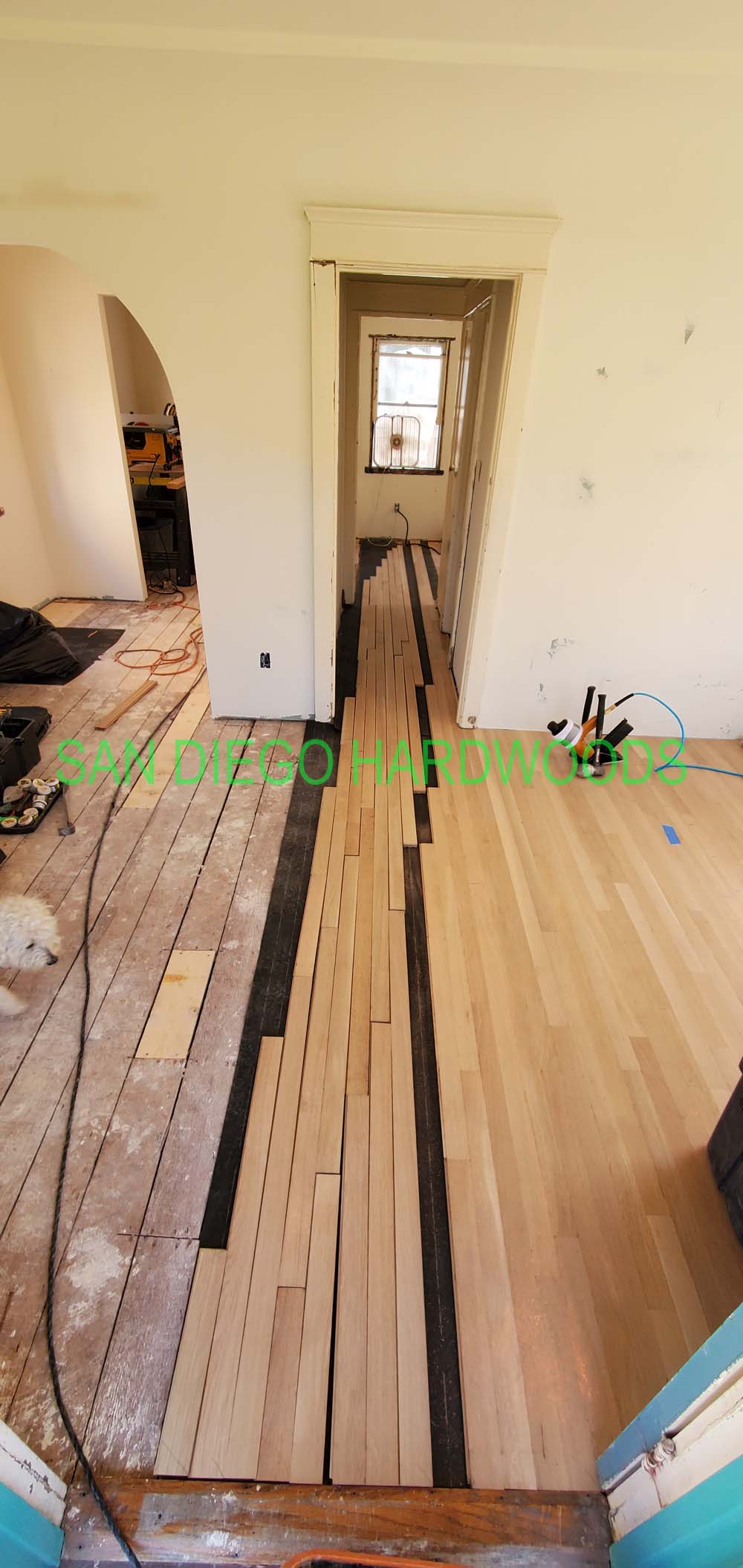 Hardwood floor refinishing and restoration in San Diego — project photo