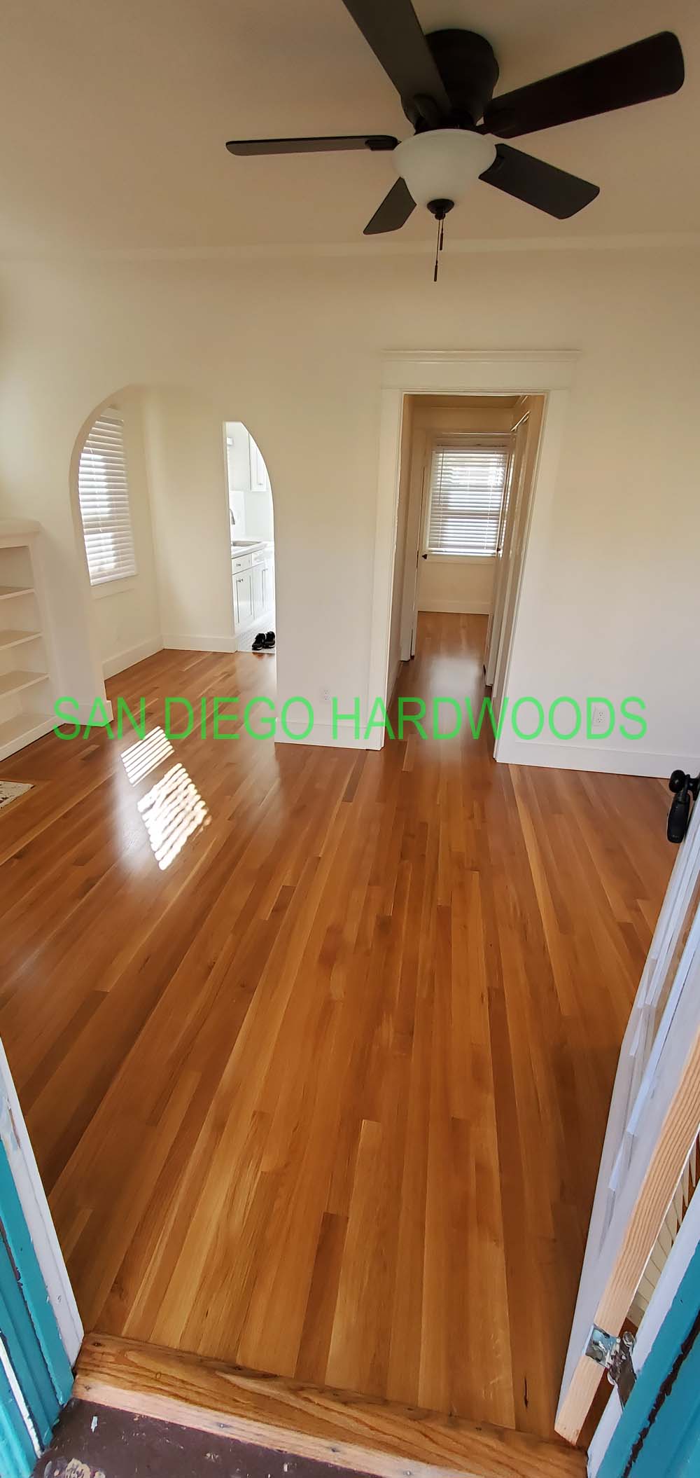 Hardwood floor refinishing and restoration in San Diego — project photo