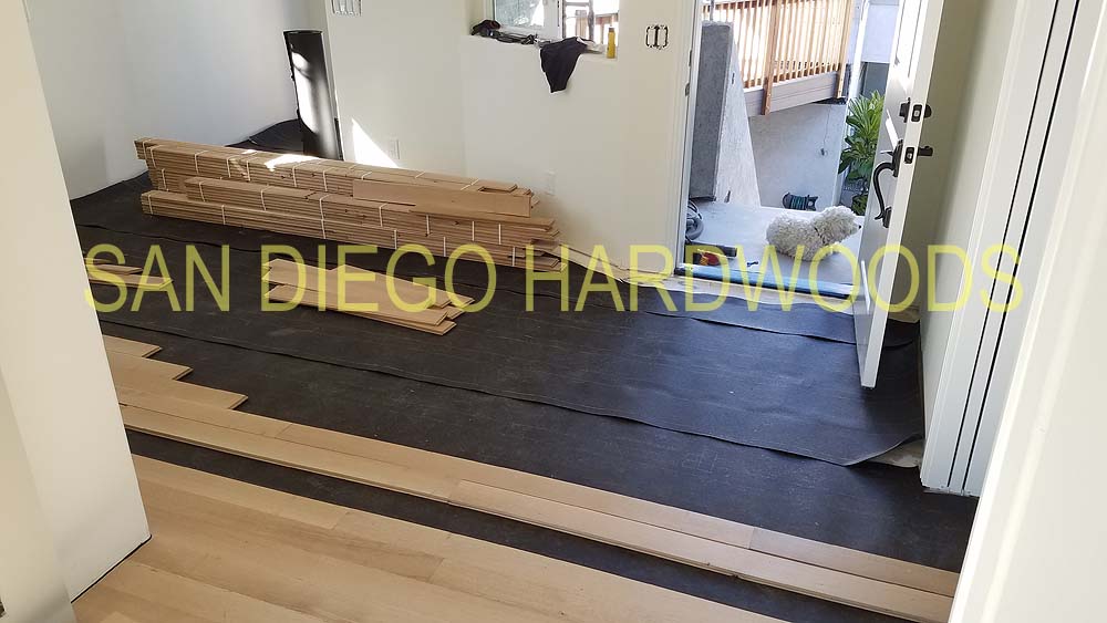 Hardwood floor refinishing and restoration in San Diego — project photo