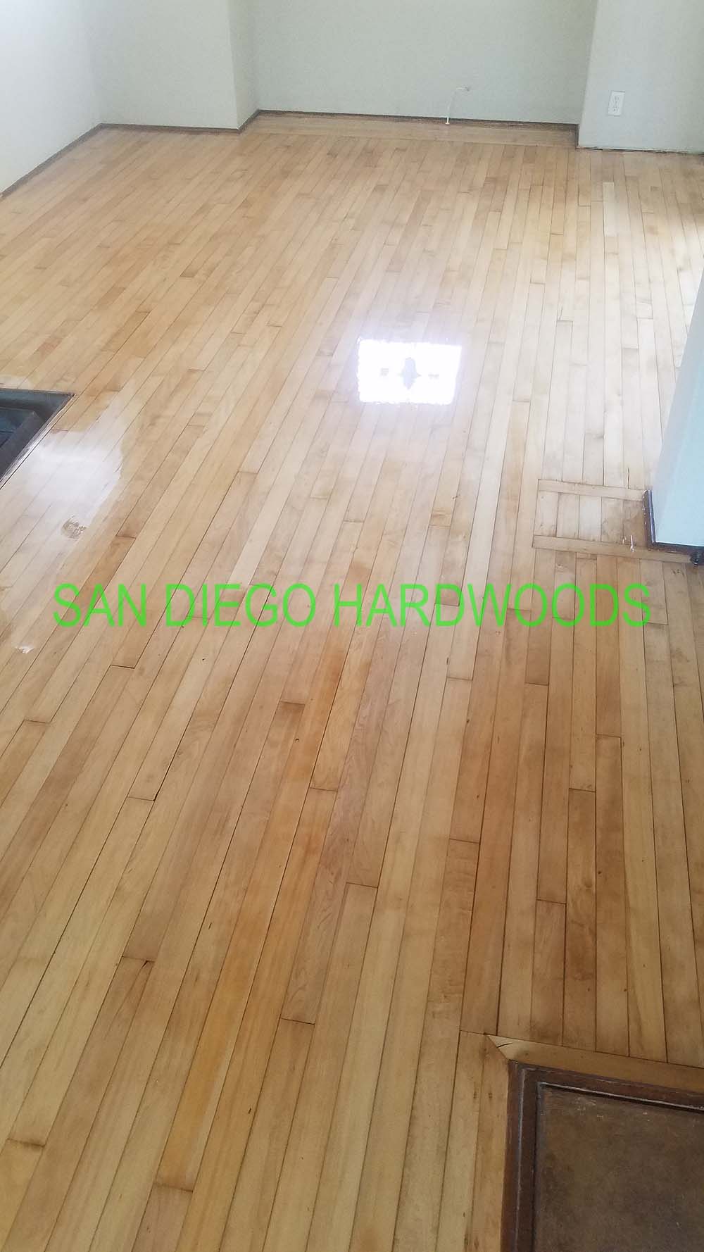 Hardwood floor refinishing and restoration in San Diego — project photo