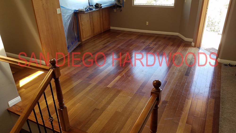 Hardwood floor refinishing and restoration in San Diego — project photo