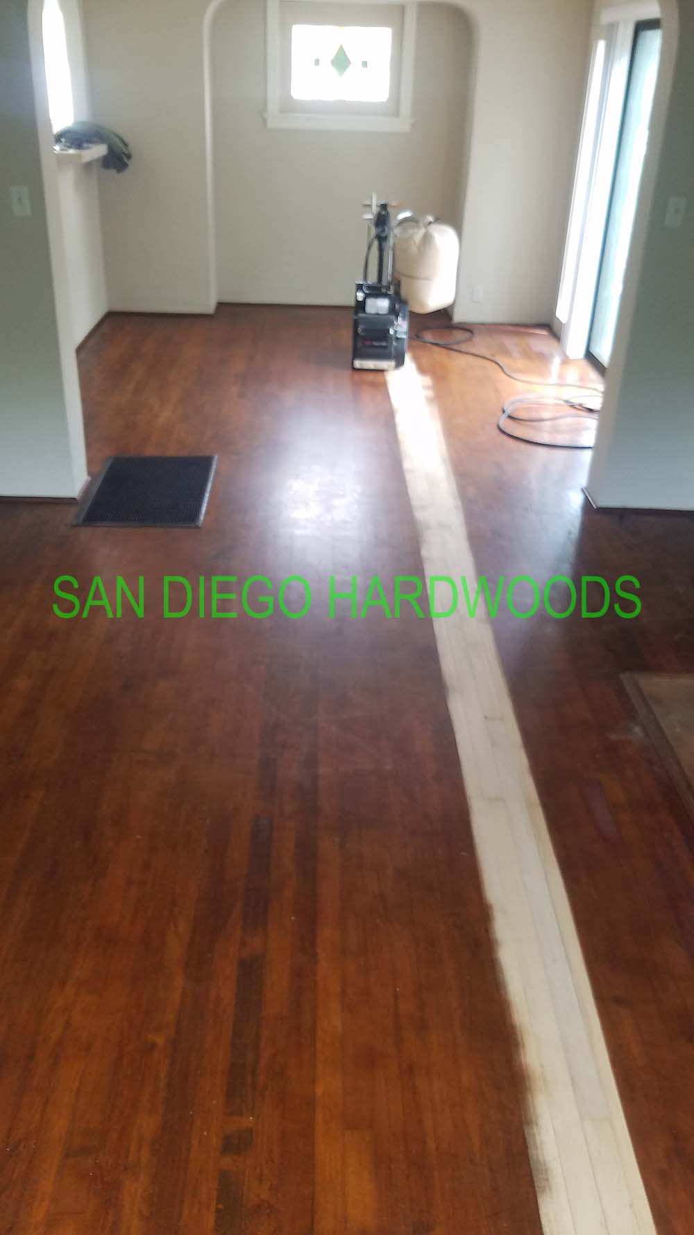 Hardwood floor refinishing and restoration in San Diego — project photo