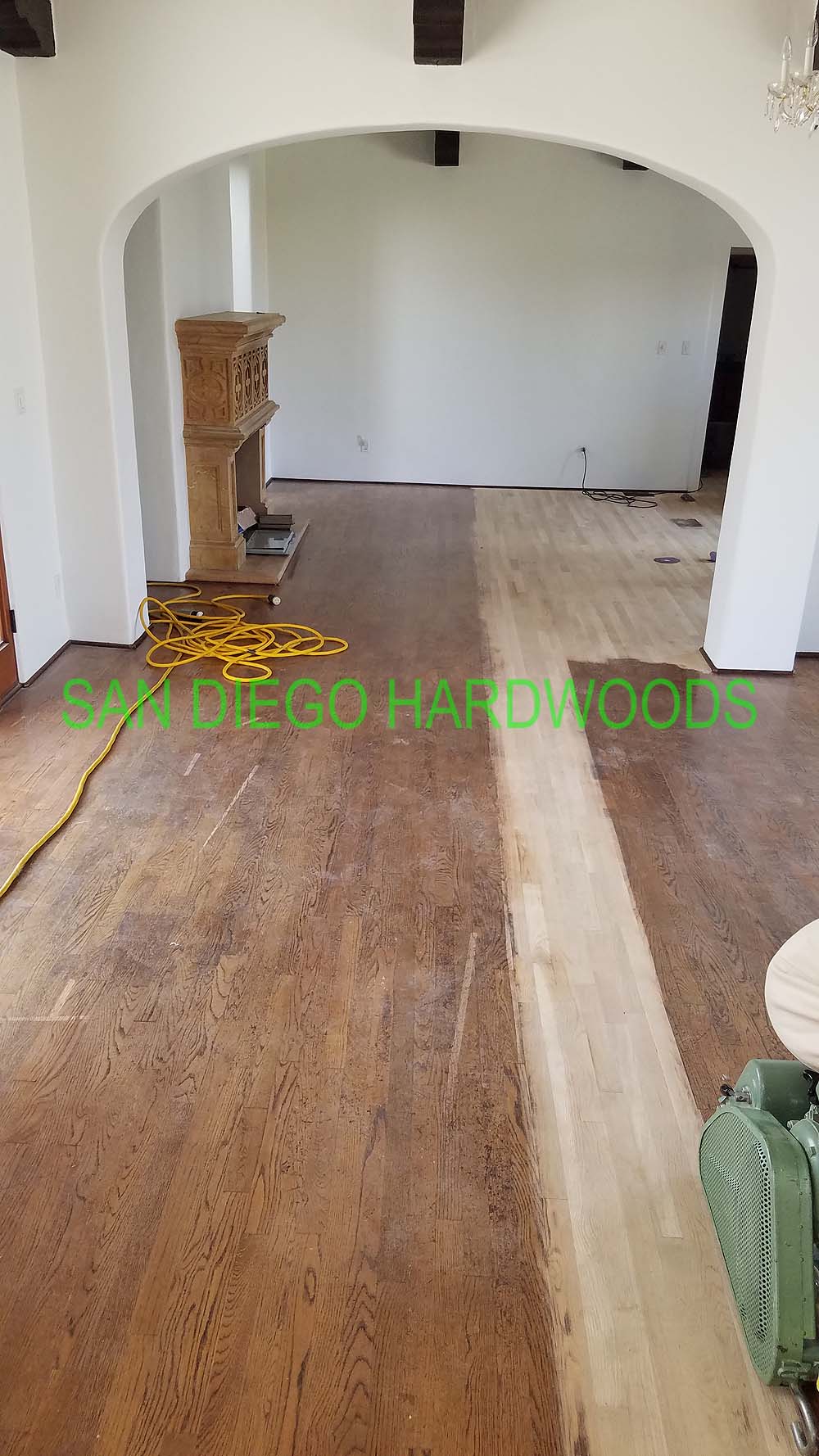 Hardwood floor refinishing and restoration in San Diego — project photo