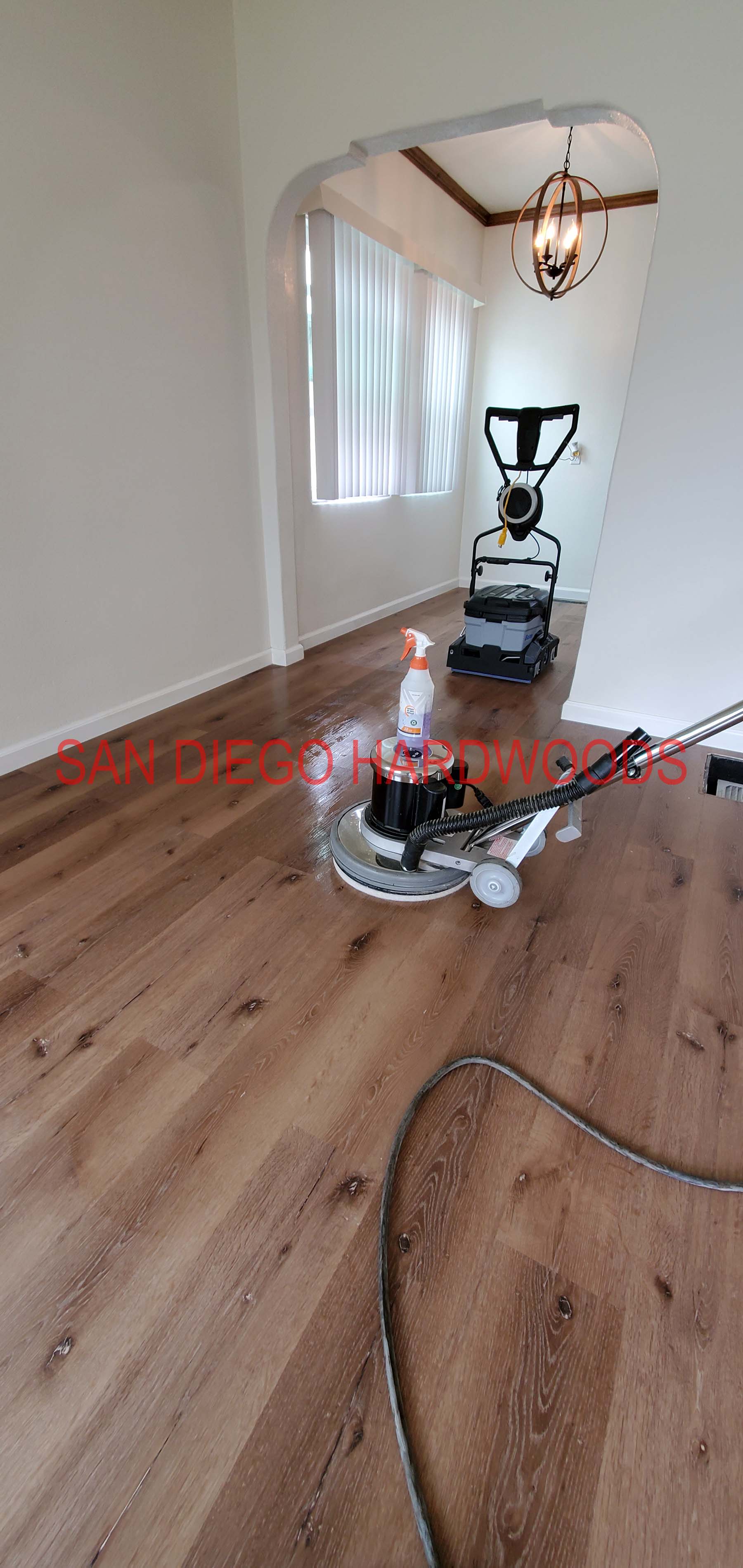 Hardwood floor refinishing and restoration in San Diego — project photo