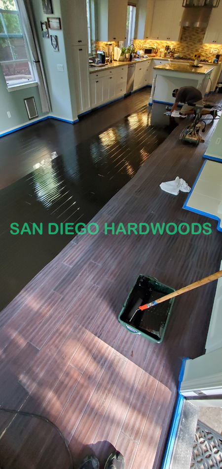 Hardwood floor refinishing and restoration in San Diego — project photo