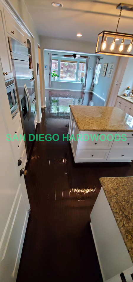 Hardwood floor refinishing and restoration in San Diego — project photo