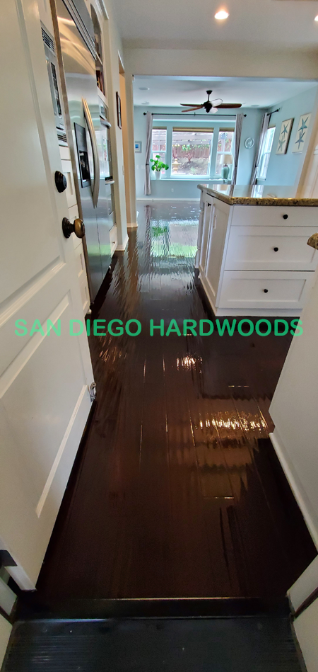 Hardwood floor refinishing and restoration in San Diego — project photo
