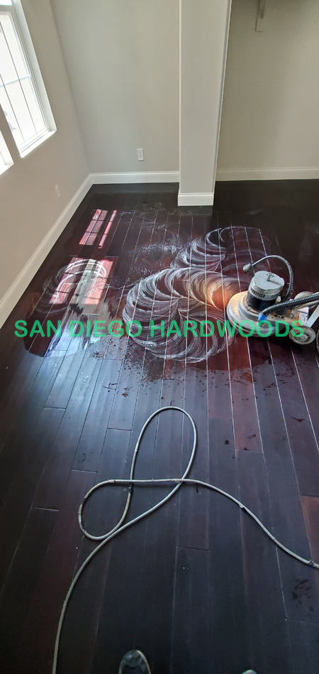 Hardwood floor refinishing and restoration in San Diego — project photo