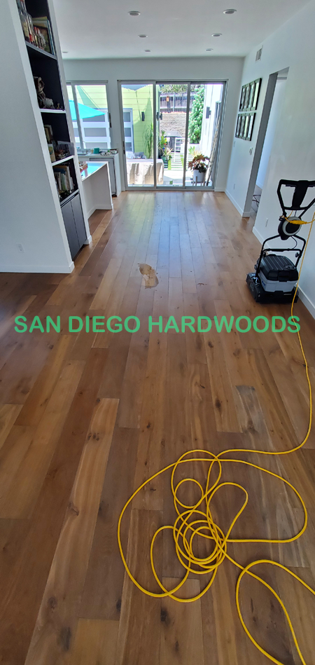Hardwood floor refinishing and restoration in San Diego — project photo