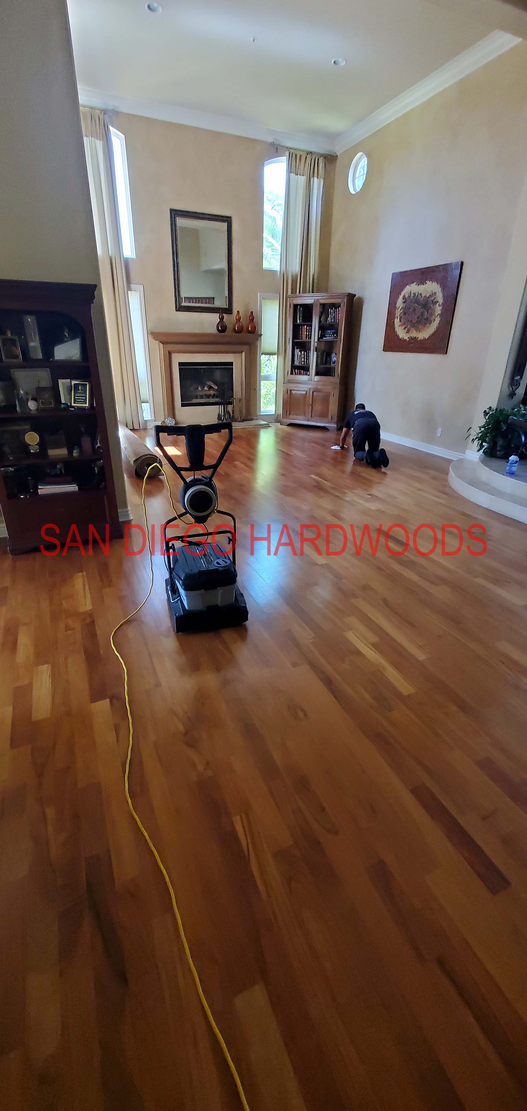 Hardwood floor refinishing and restoration in San Diego — project photo