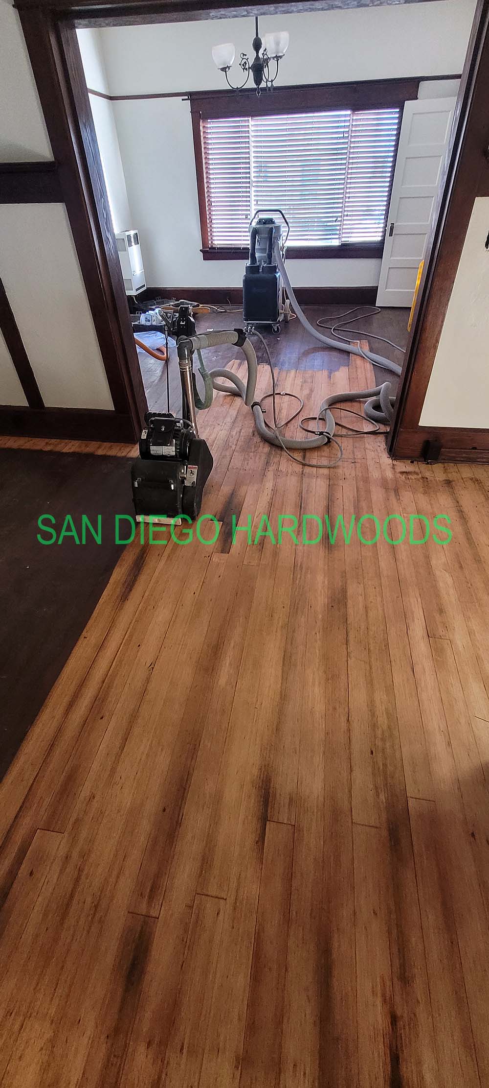 Hardwood floor refinishing and restoration in San Diego — project photo