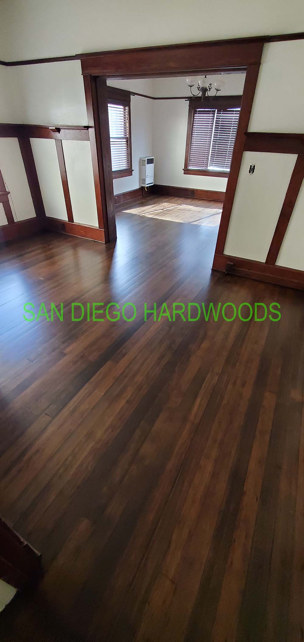 Hardwood floor refinishing and restoration in San Diego — project photo