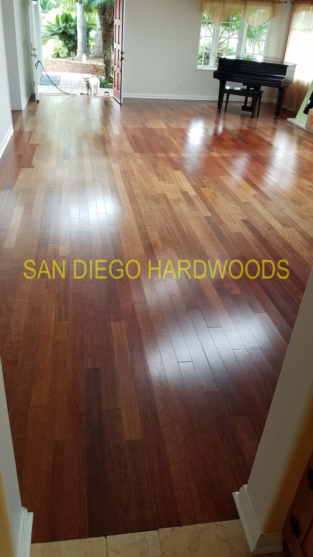 Hardwood floor refinishing and restoration in San Diego — project photo