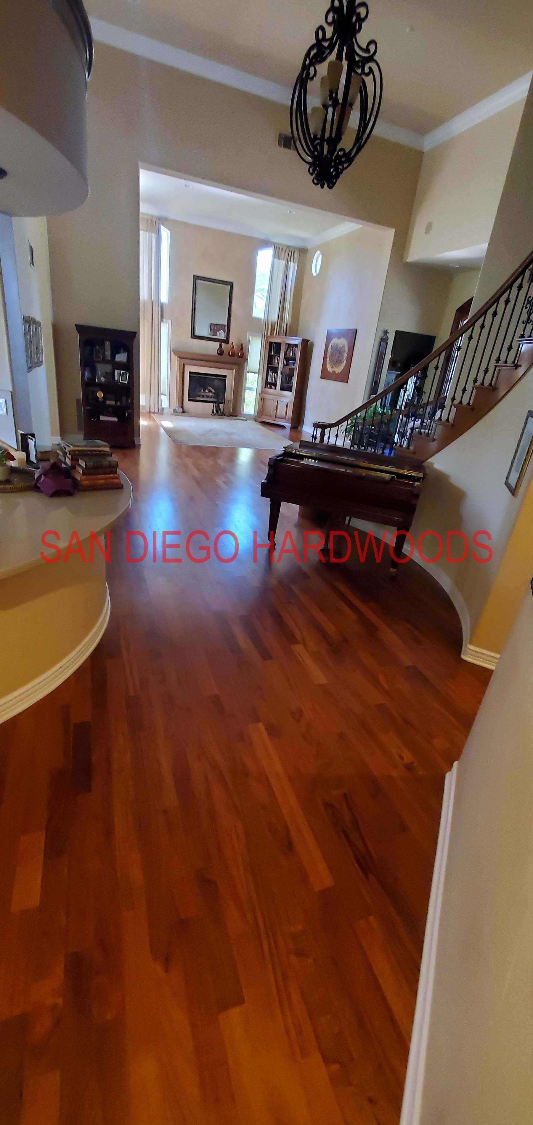Hardwood floor refinishing and restoration in San Diego — project photo