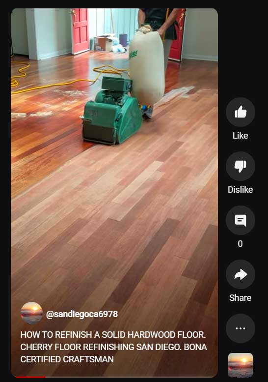 Hardwood floor refinishing and restoration in San Diego — project photo