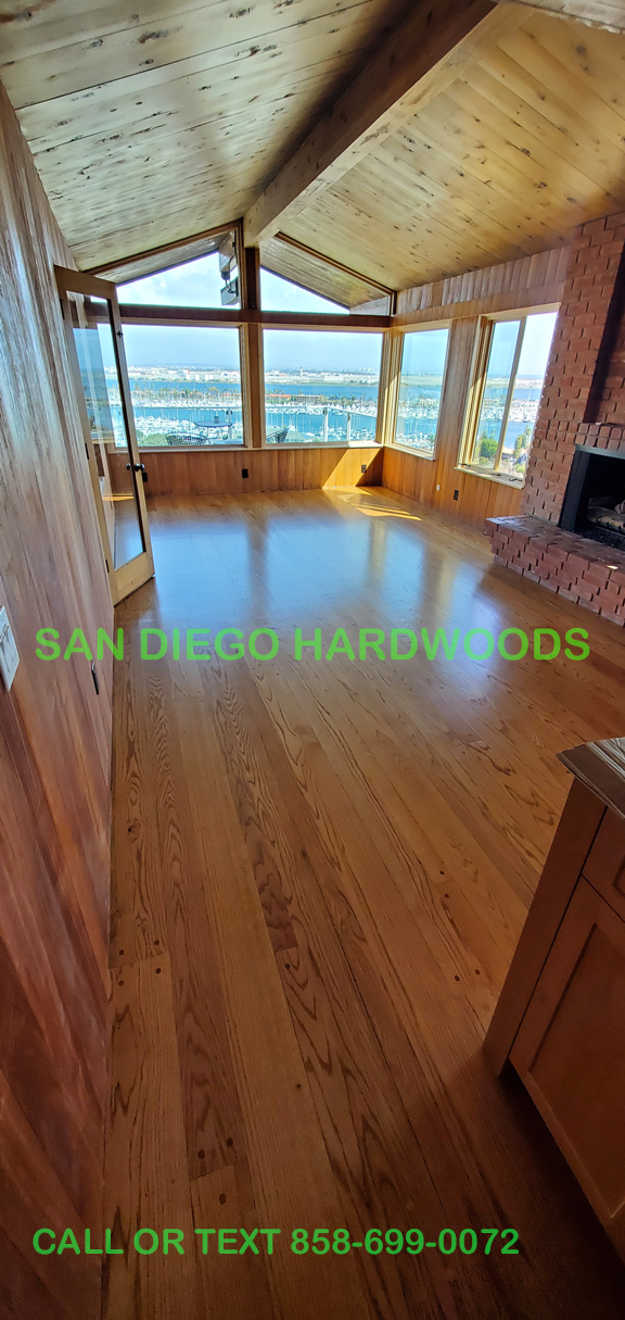 Hardwood floor refinishing and restoration in San Diego — project photo