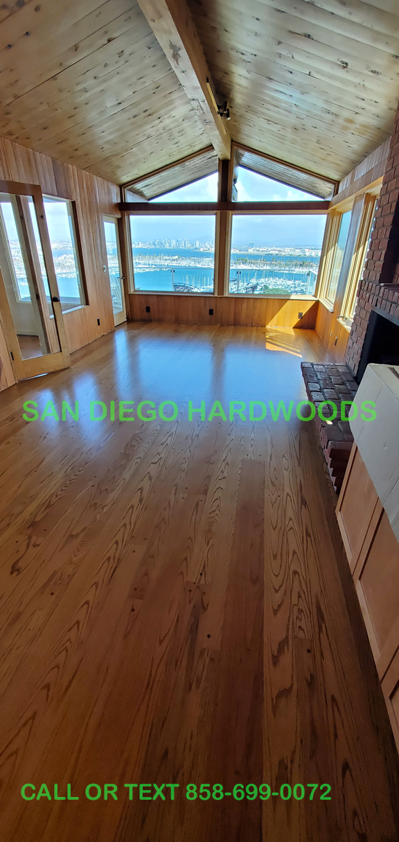 Hardwood floor refinishing and restoration in San Diego — project photo