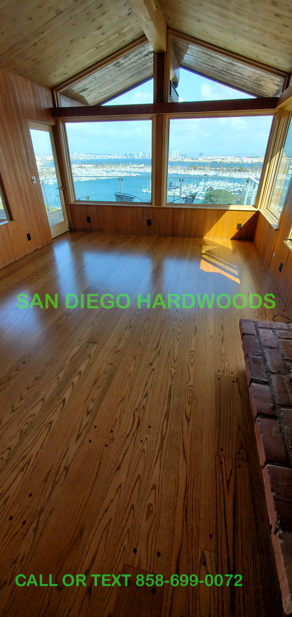 Hardwood floor refinishing and restoration in San Diego — project photo