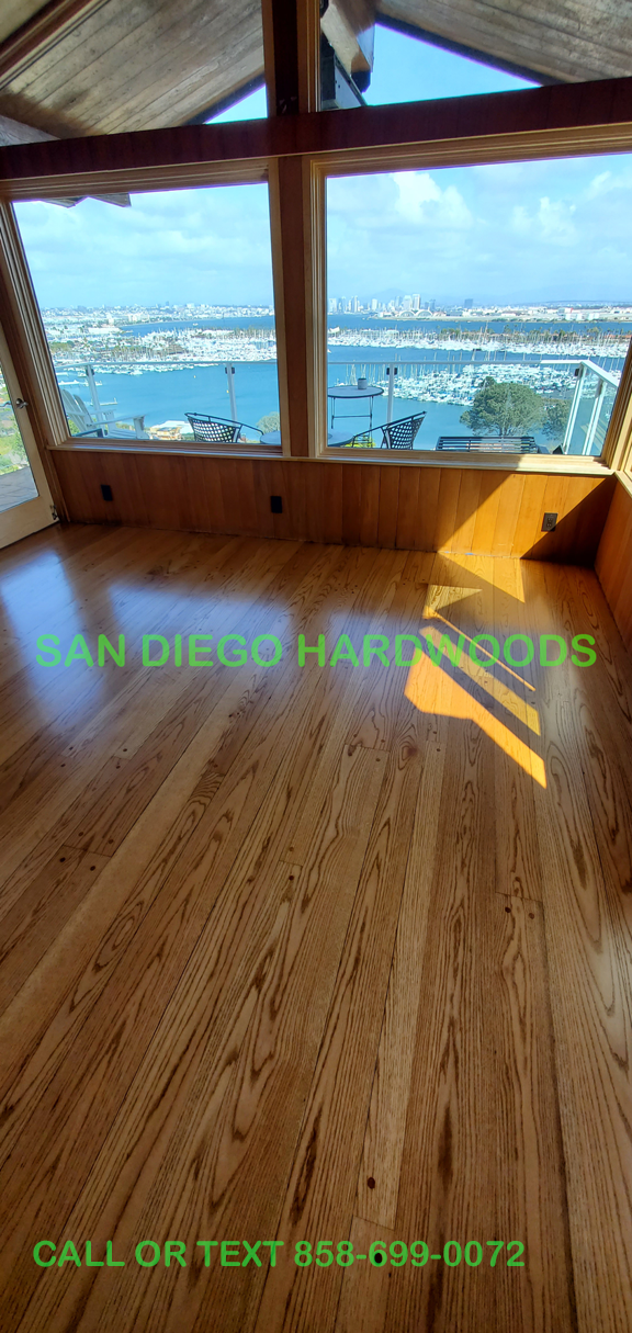 Hardwood floor refinishing and restoration in San Diego — project photo