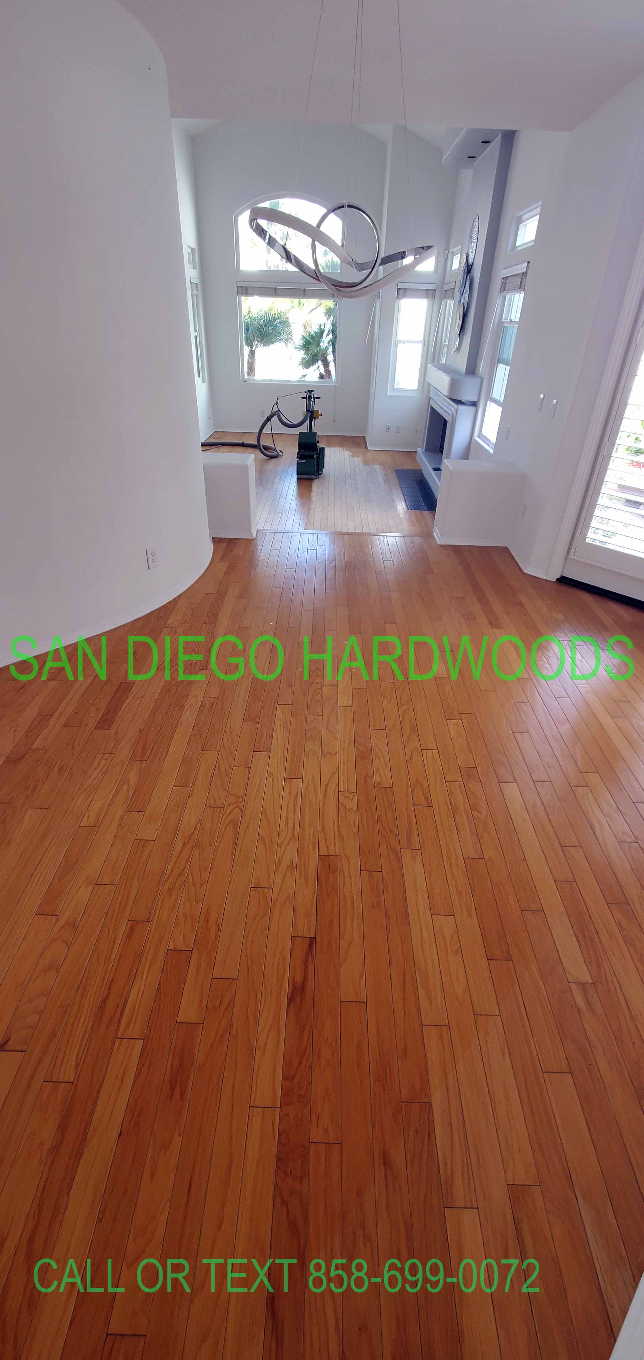 Hardwood floor refinishing and restoration in San Diego — project photo