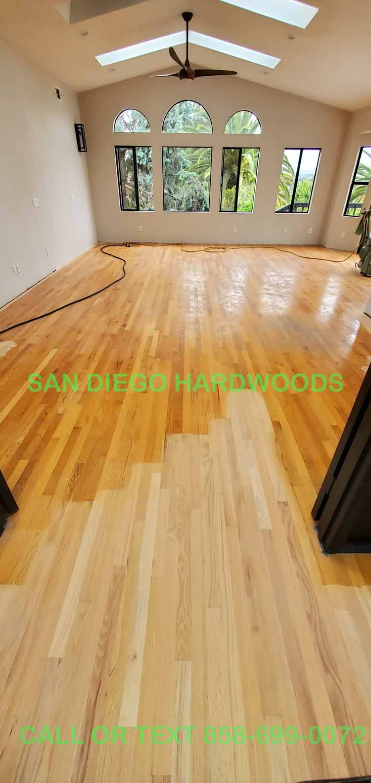 Hardwood floor refinishing and restoration in San Diego — project photo