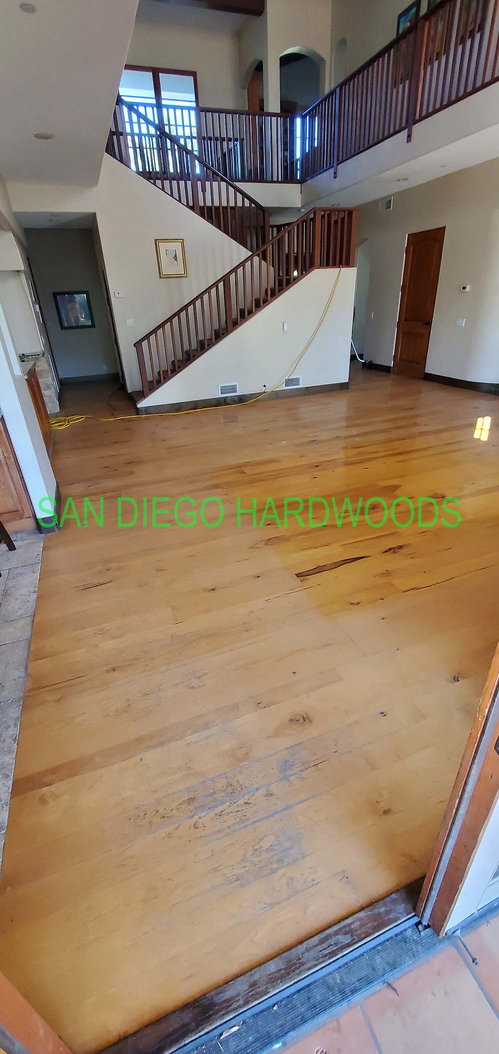 Hardwood floor refinishing and restoration in San Diego — project photo