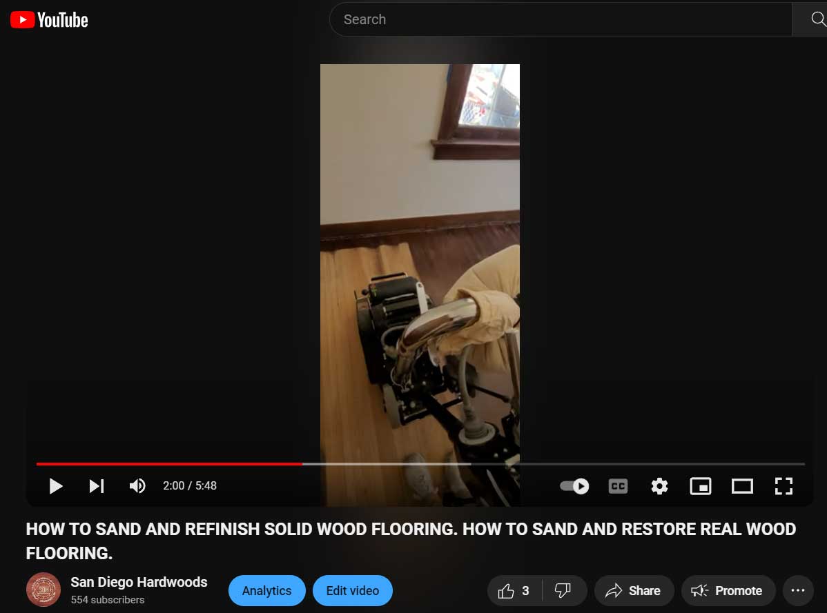 Hardwood floor refinishing and restoration in San Diego — project photo