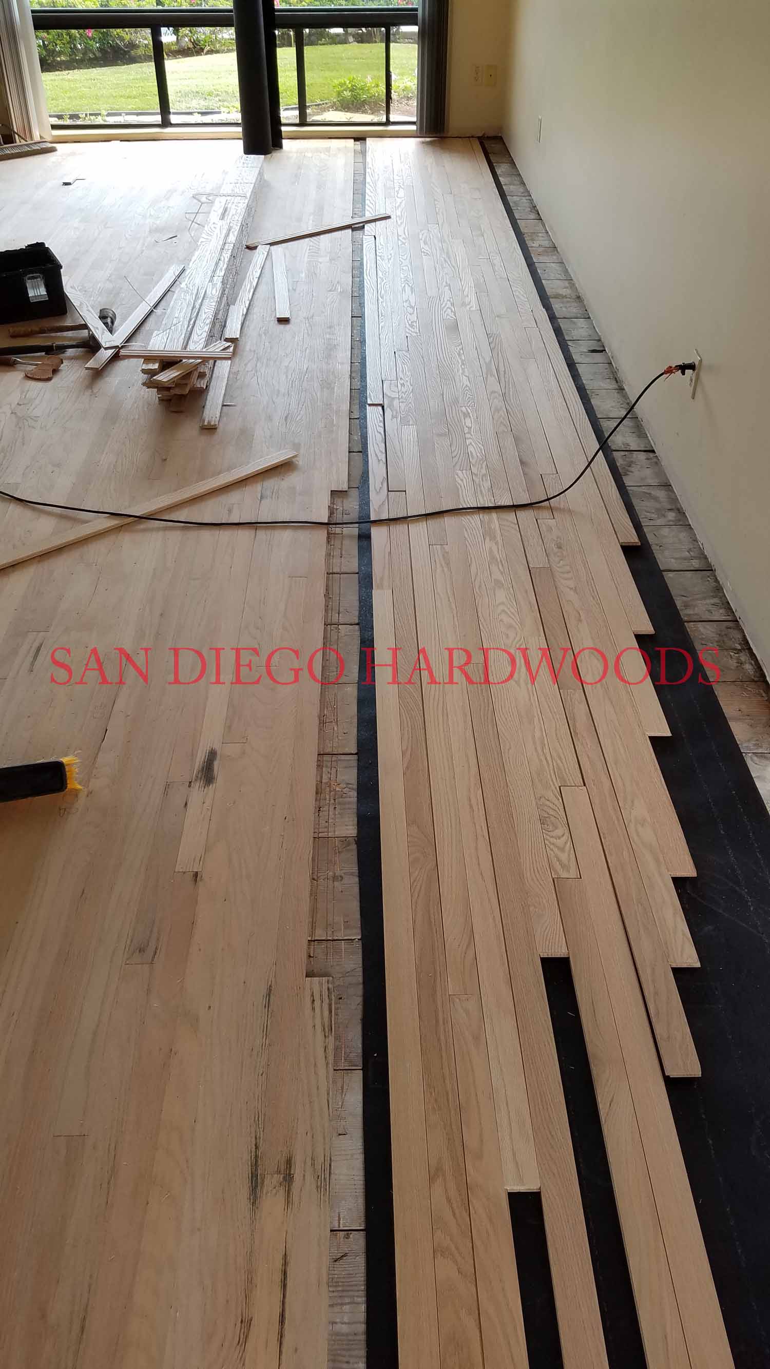 Hardwood floor refinishing and restoration in San Diego — project photo