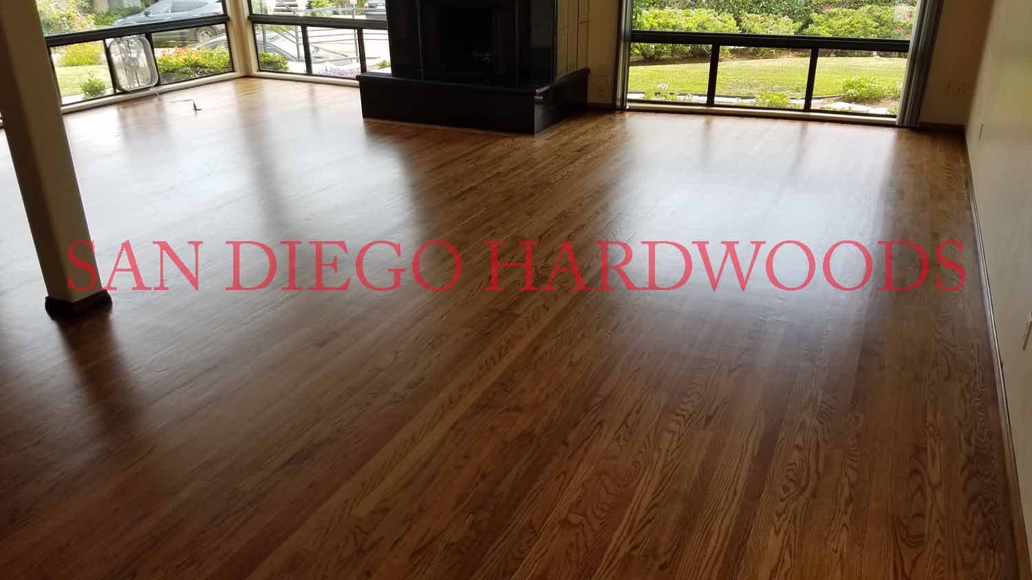 Hardwood floor refinishing and restoration in San Diego — project photo