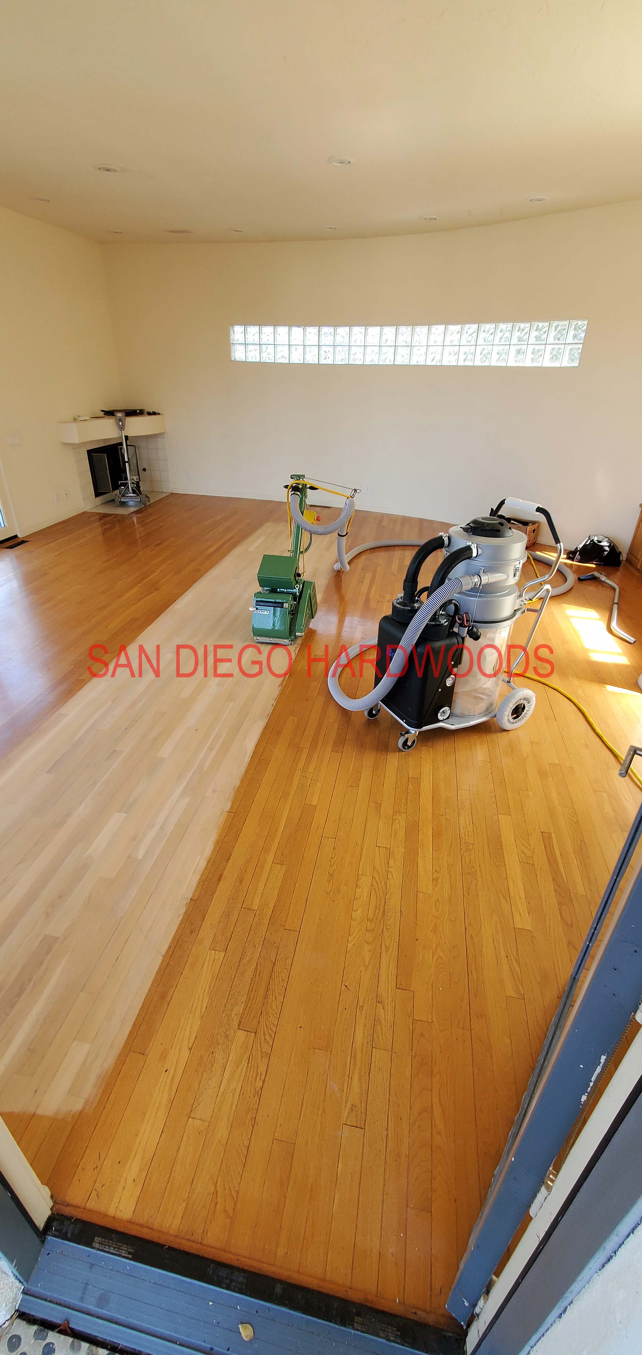 Hardwood floor refinishing and restoration in San Diego — project photo