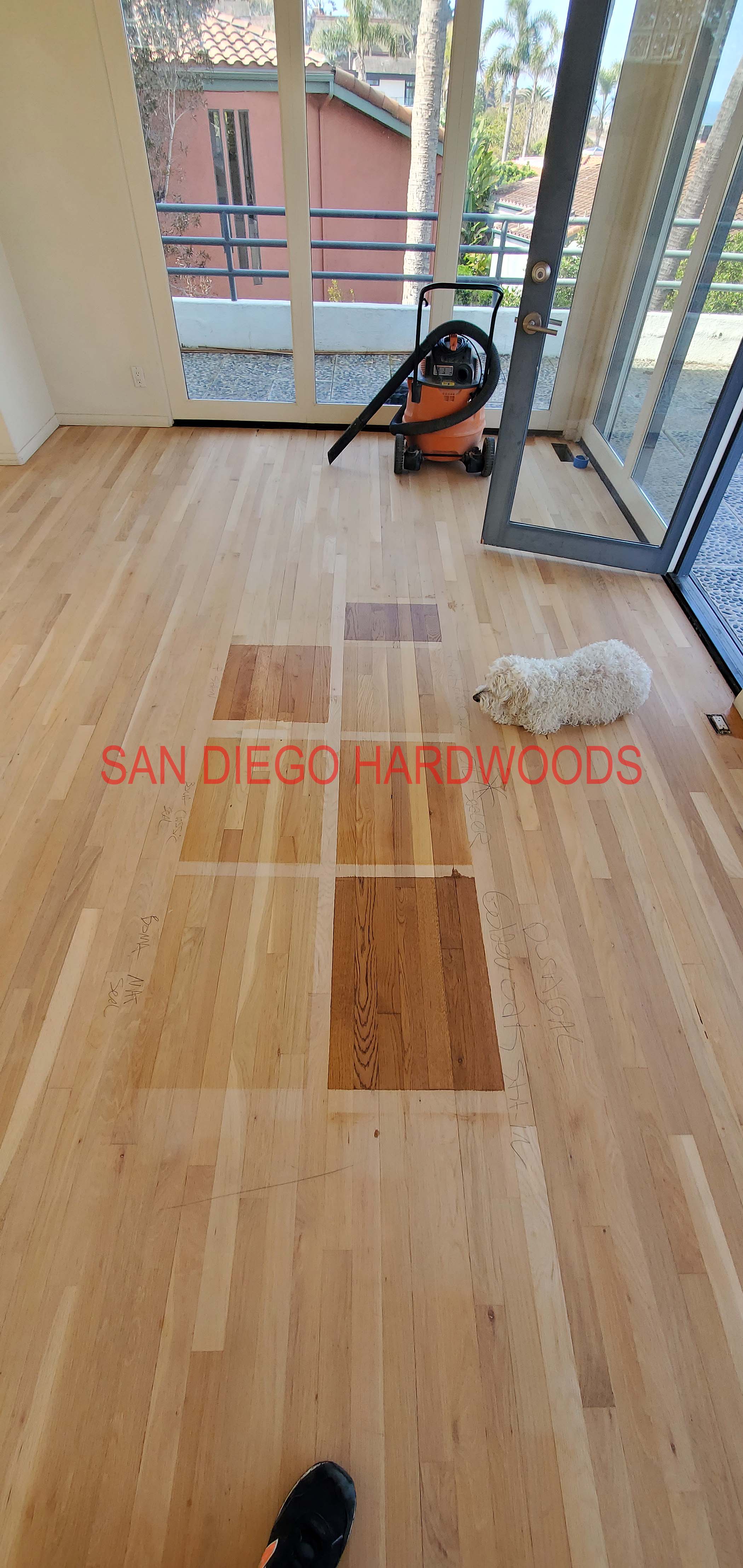 Hardwood floor refinishing and restoration in San Diego — project photo