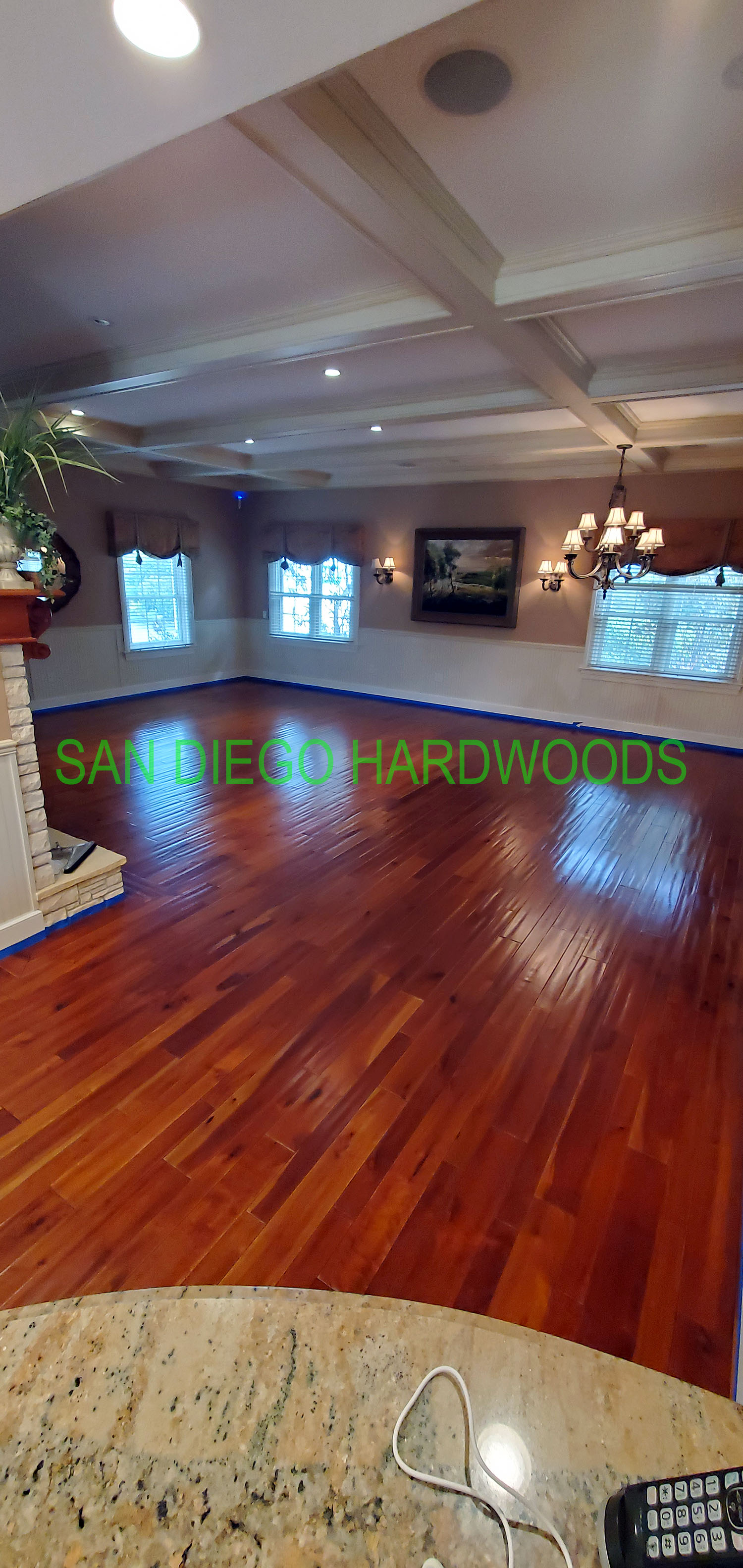 Hardwood floor refinishing and restoration in San Diego — project photo