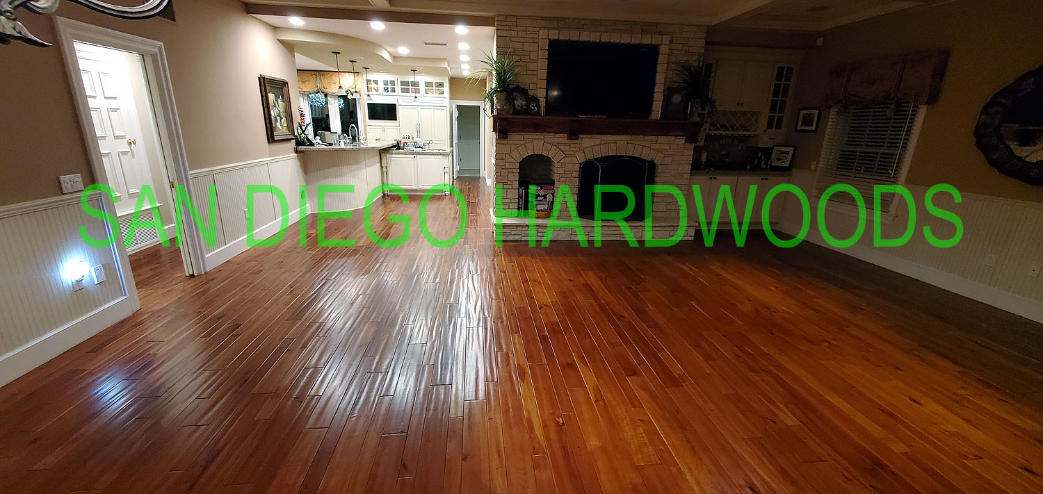 Hardwood floor refinishing and restoration in San Diego — project photo