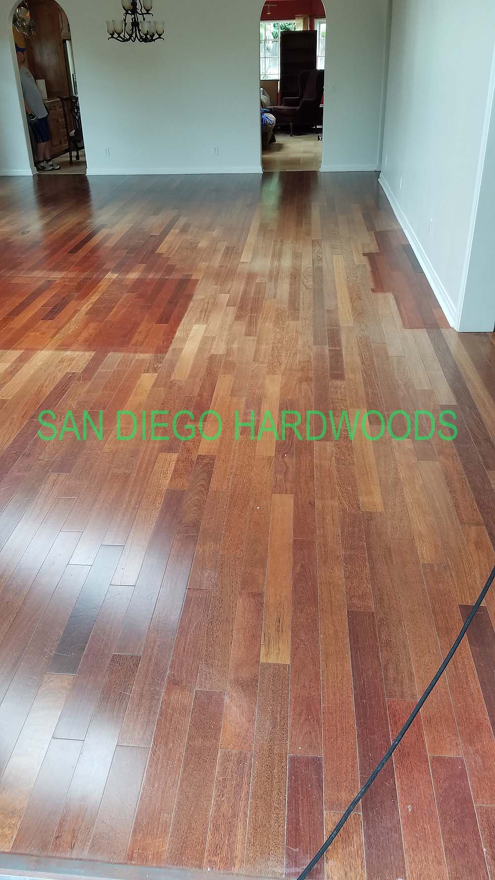 Hardwood floor refinishing and restoration in San Diego — project photo