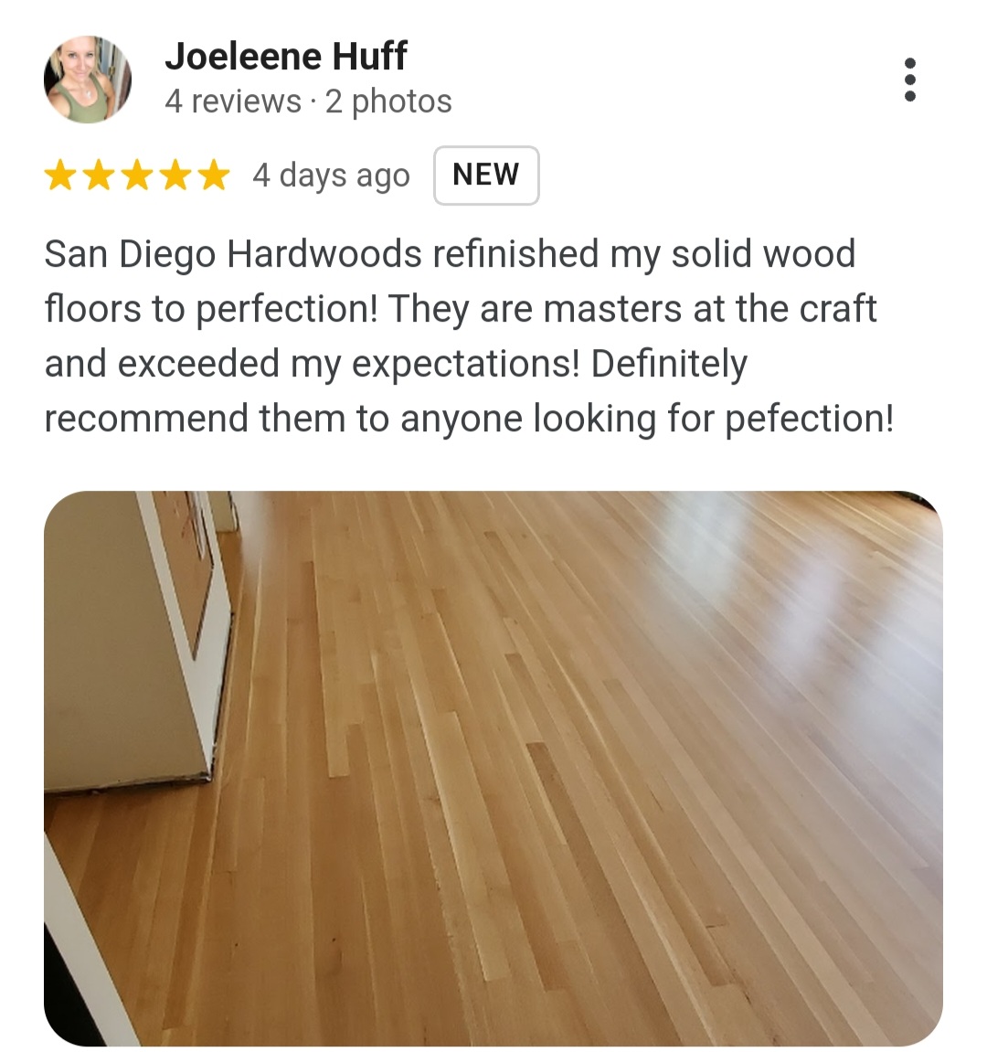 Hardwood floor refinishing and restoration in San Diego — project photo