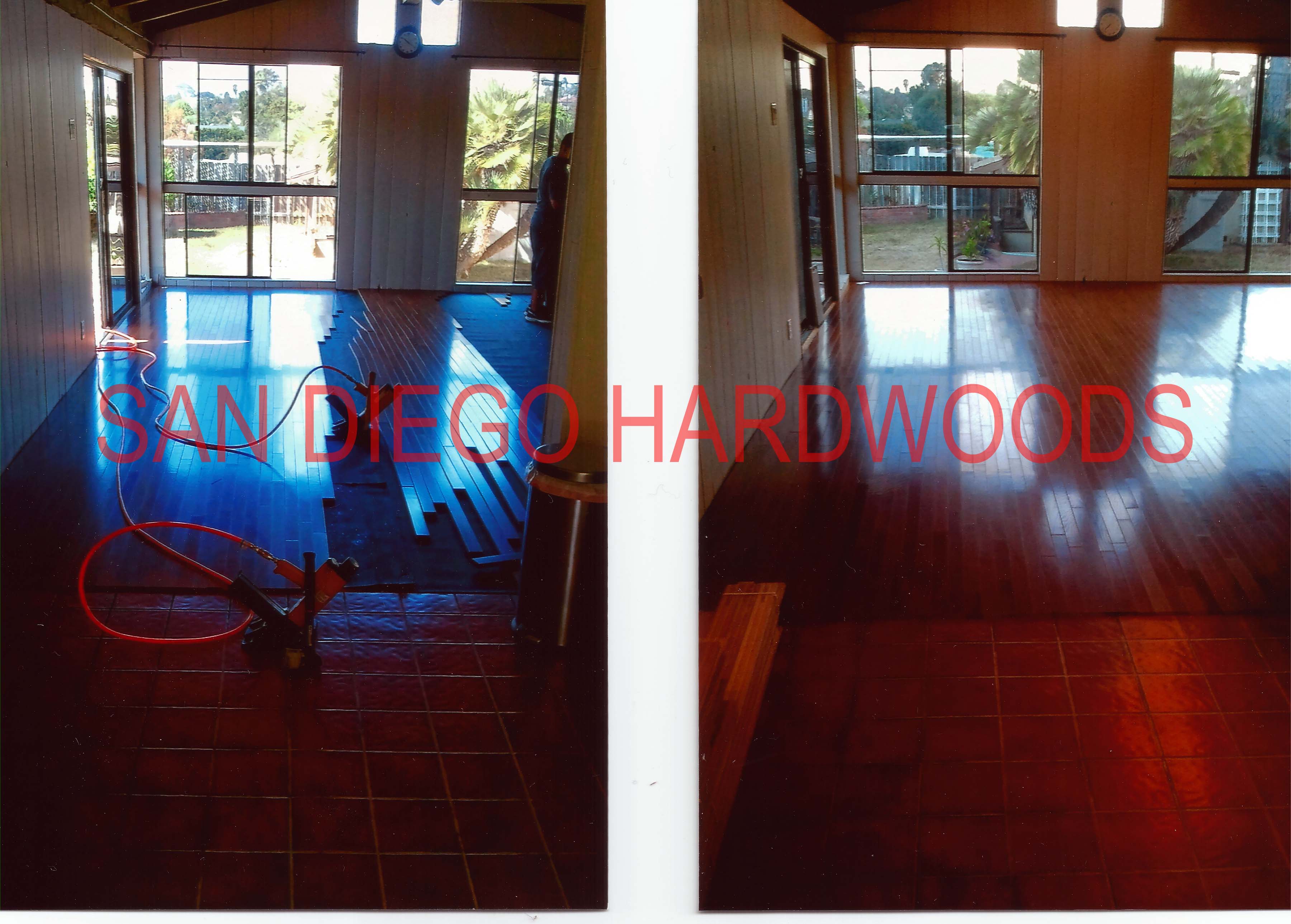 Hardwood floor refinishing and restoration in San Diego — project photo