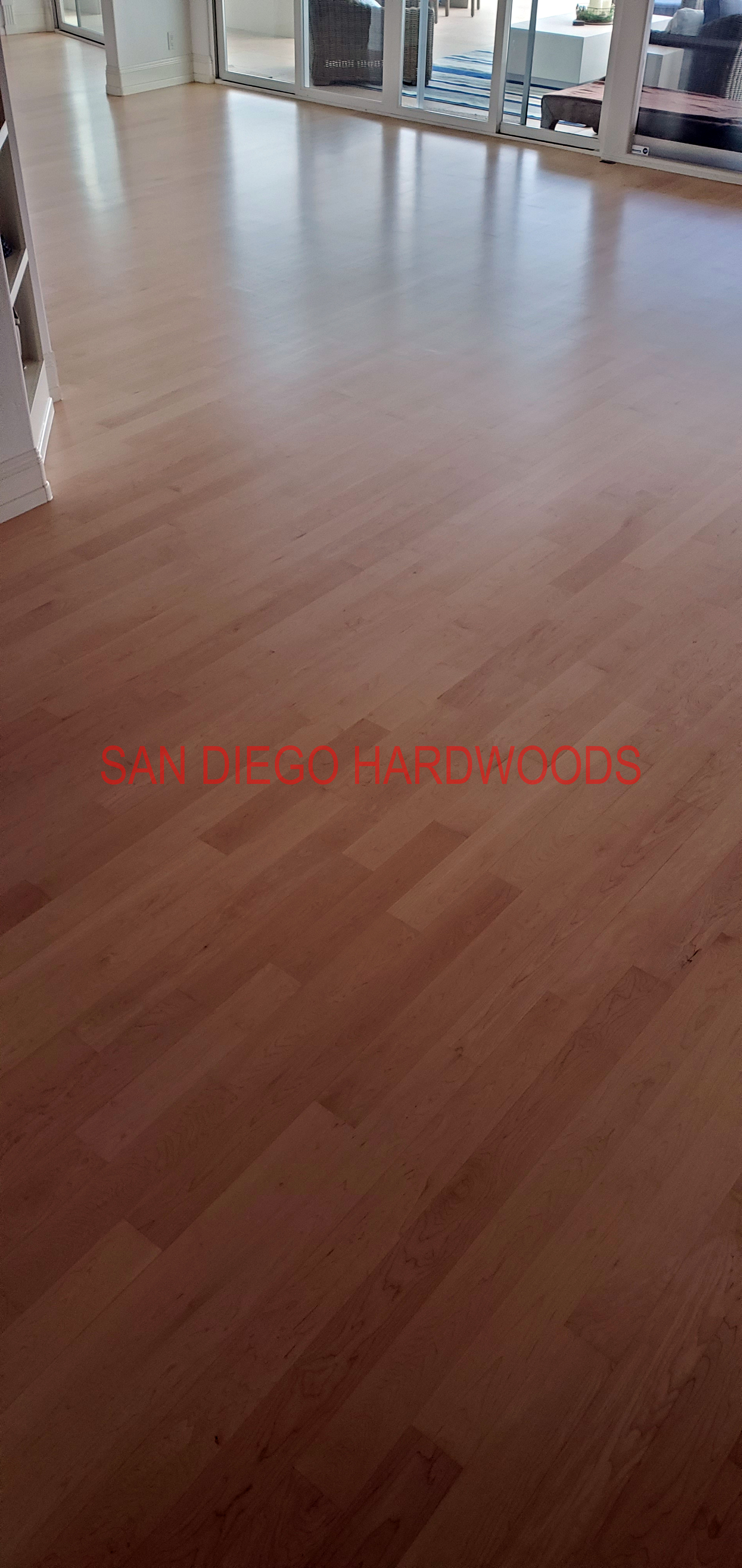 Hardwood floor refinishing and restoration in San Diego — project photo