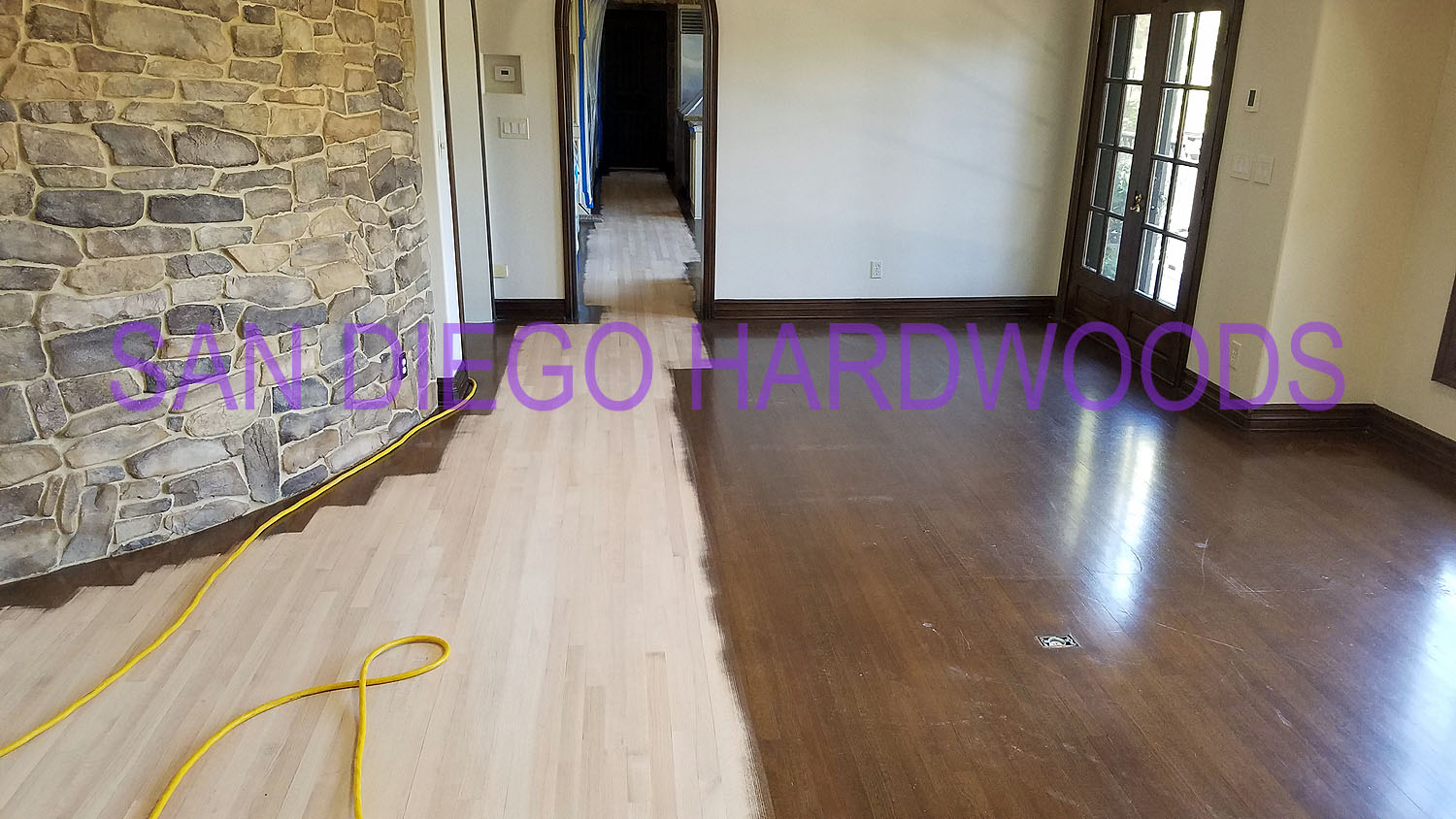 Hardwood floor refinishing and restoration in San Diego — project photo