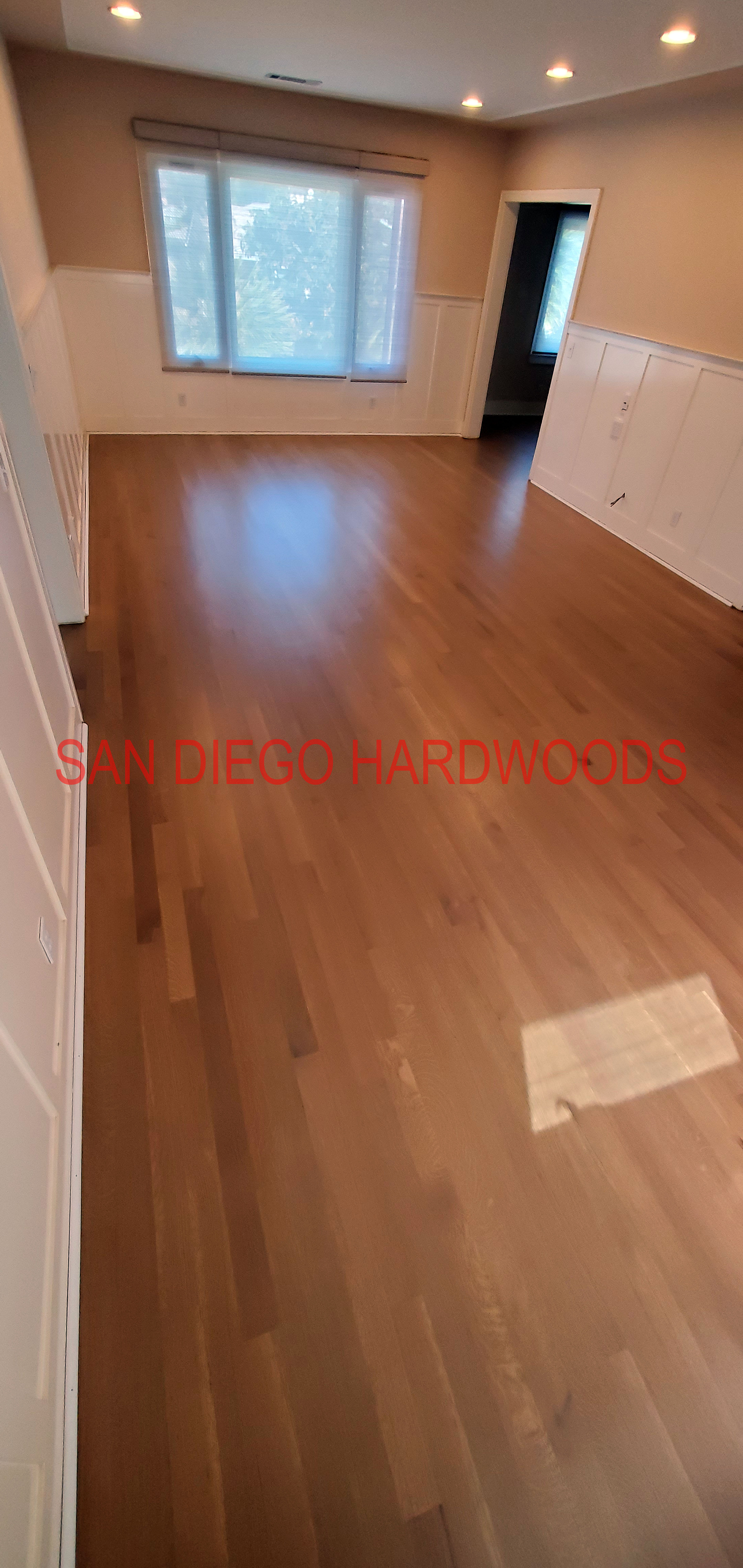 Hardwood floor refinishing and restoration in San Diego — project photo